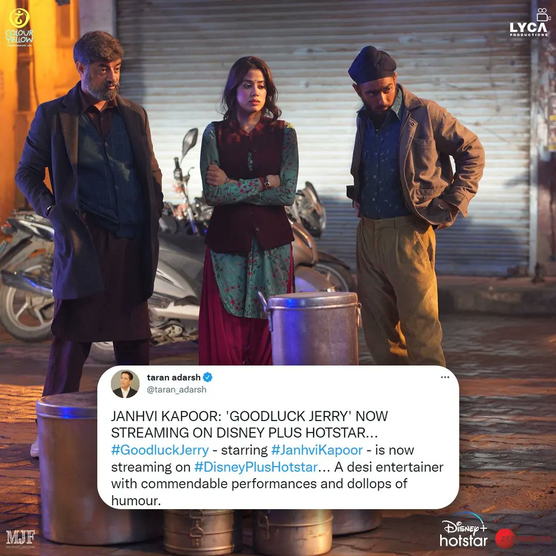 colouryellow_in's tweet photo. Jerry is here to smuggle your โค๏ธ away!
#GoodLuckJerryStreamingNow on @DisneyPlusHS
#DisneyPlusHotstarMultiplex
@Sen_sidd #PankajMatta #Janhvikapoor #DeepakDobriyal #MitaVasisht @neerajsoodactor @isahilmehta @sushant_says @jaswant_dalal #SaurabhSachdeva #SamtaSudiksha https://t.co/fIXsqvmDni