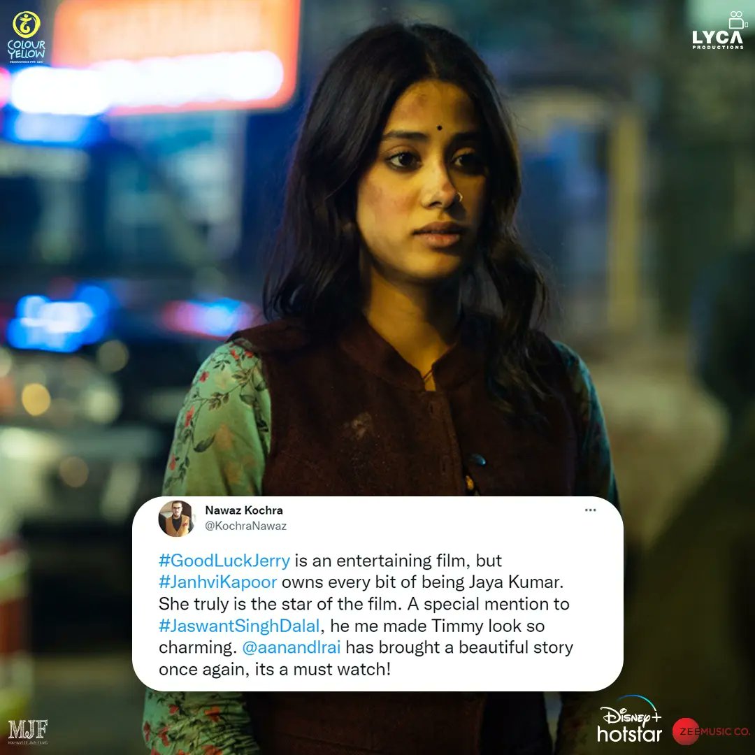colouryellow_in's tweet photo. Jerry is here to smuggle your โค๏ธ away!
#GoodLuckJerryStreamingNow on @DisneyPlusHS
#DisneyPlusHotstarMultiplex
@Sen_sidd #PankajMatta #Janhvikapoor #DeepakDobriyal #MitaVasisht @neerajsoodactor @isahilmehta @sushant_says @jaswant_dalal #SaurabhSachdeva #SamtaSudiksha https://t.co/fIXsqvmDni