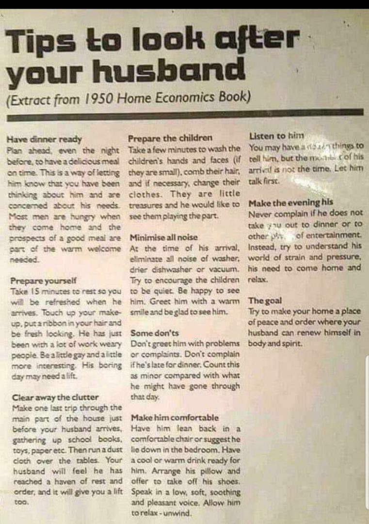Morris_Monye's tweet photo. Meanwhile....

The 50s must have been good for husbands. https://t.co/XXpNJDXyG6