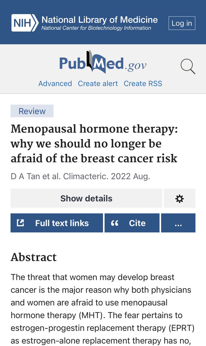 Great article reviewing the evidence regarding HRT and breast cancer risk which is very low. “Preventing a woman form the sound benefits of a properly instituted hormonal medication, just for the fear of rare side effects, is not satisfactory medicine” bit.ly/3Q5FThi