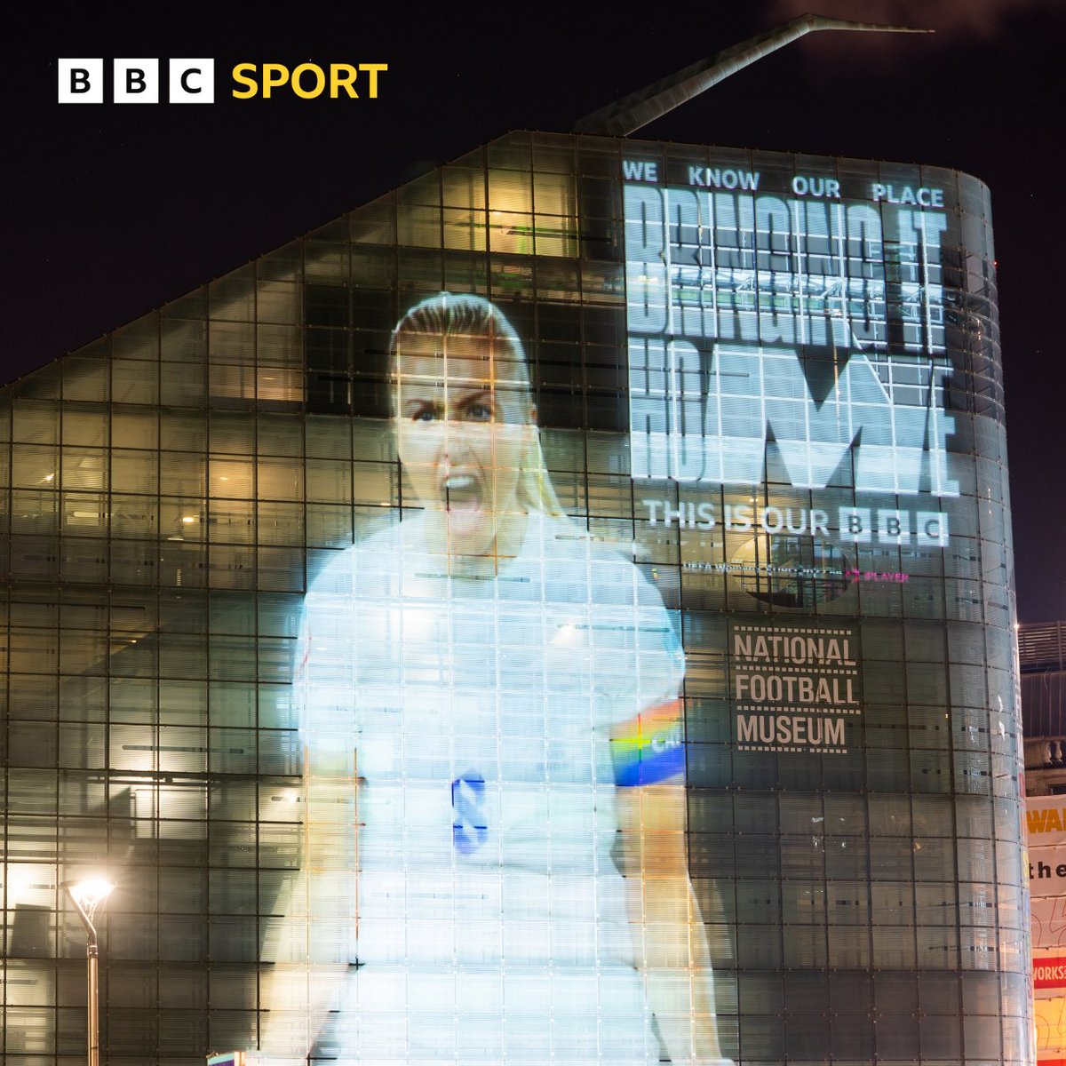 It's selling out Wembley; it's in the history books; it's champions of Europe. We Know Our Place. 

The Lionesses have shown women everywhere that their place in sport is at the very top. Thanks for bringing it home. 

#thisisourbbc #bbceuros