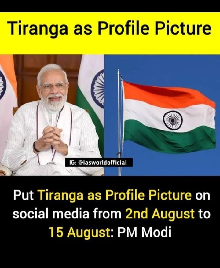 Jayaprabhapand1's tweet photo. #IndianFlag 
#PMModiji 
#NationalFlag 
#IndependenceDay 

❤️❤️🙏 https://t.co/sO3obAvibV