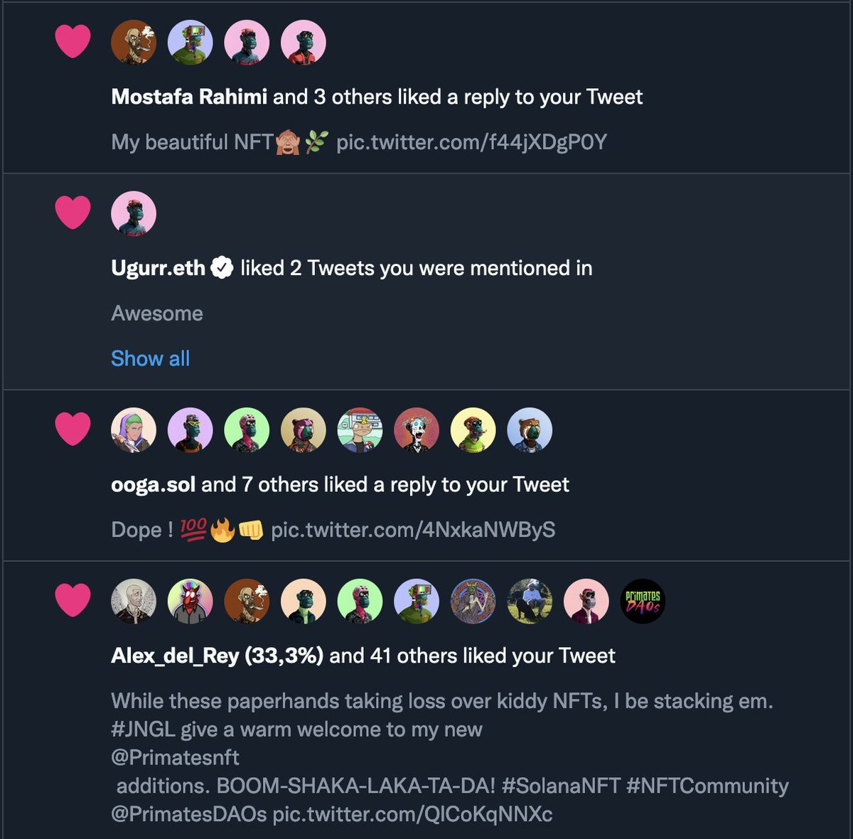 DyanHoward_09's tweet photo. The #JNGL doesn’t sleep! Thank you @Primatesnft
 community for all the love! #PrimatesNFT 🌿🚀
#nftart #SolanaNFT #SOL https://t.co/jcamBmv91E