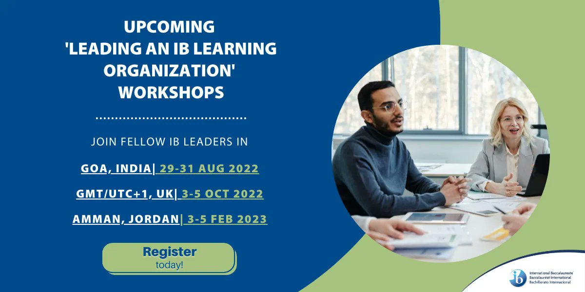 IB leaders wear a lot of hats, including education designer, mentor and teacher. Join us at our upcoming ‘Leading an IB learning organization’ workshop to meet with others in leadership roles and to enhance the skills these roles require. Register here: bit.ly/3Q3Kh0o