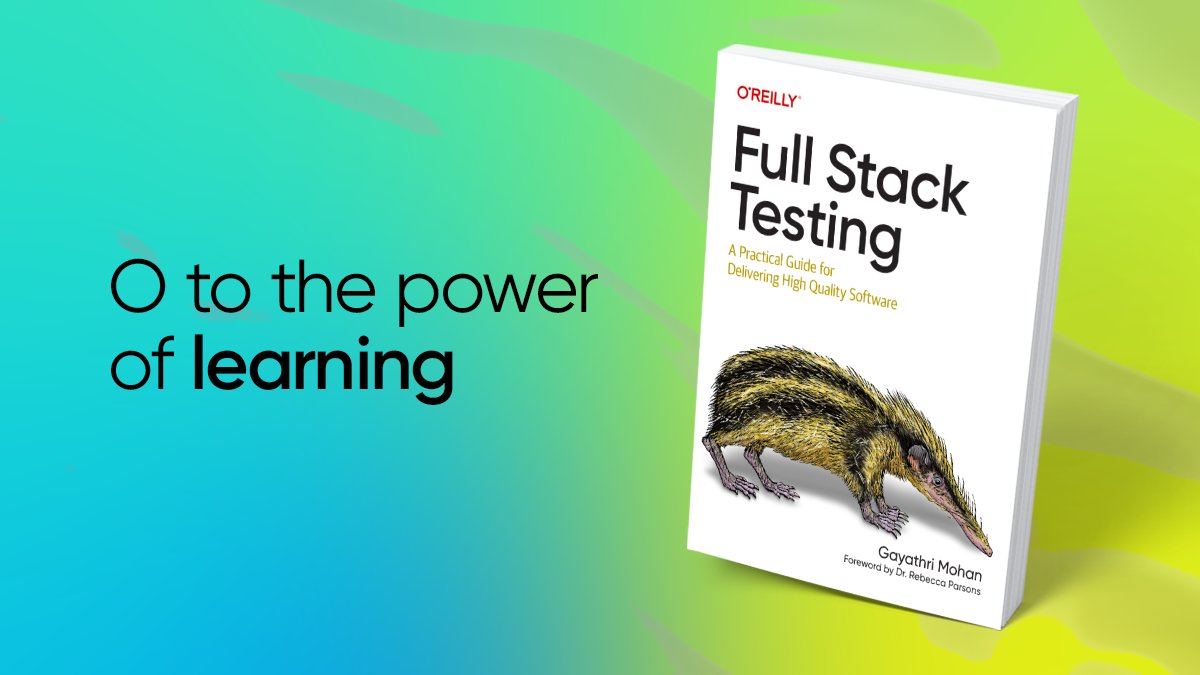 [NEW RELEASE] Full Stack Testing -- Author <a href="/gaya3manoj/">Gayathri Mohan</a> provides software developers and QA engineers with a comprehensive one-stop guide to testing skills in 10 different categories. oreil.ly/M2L6t #OReillyExperts #NewBook