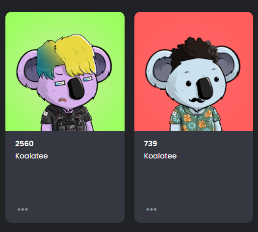 Roger! Aloha! got my afro and emo punk guy HAHAAHAH Thank youuu🫰 
<a href="/KoalateeNFT/">Koalatee</a>
🥰

Mint here: autominter.com/mint/62d92bef8…
Join here: discord.gg/V99WAZvH5h
OS: opensea.io/collection/koa…

#KoalateeNFT