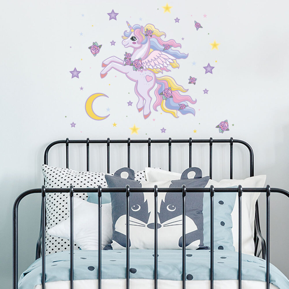 Unicornmix2's tweet image. Moon / Star Unicorn Wall Stickers for Kid's Room #unicorndesign #nice #home unicornmix.com/moon-star-unic…