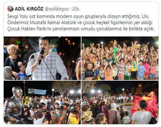 İzmir Dikili'de halka 5 gündür su verilemezken Dikili Belediye Başkanı Adil Kırgöz heykel açılışı yaptı.

#pazartesi Sırplar #HayırlıHaftalar
elbistanfestivali final