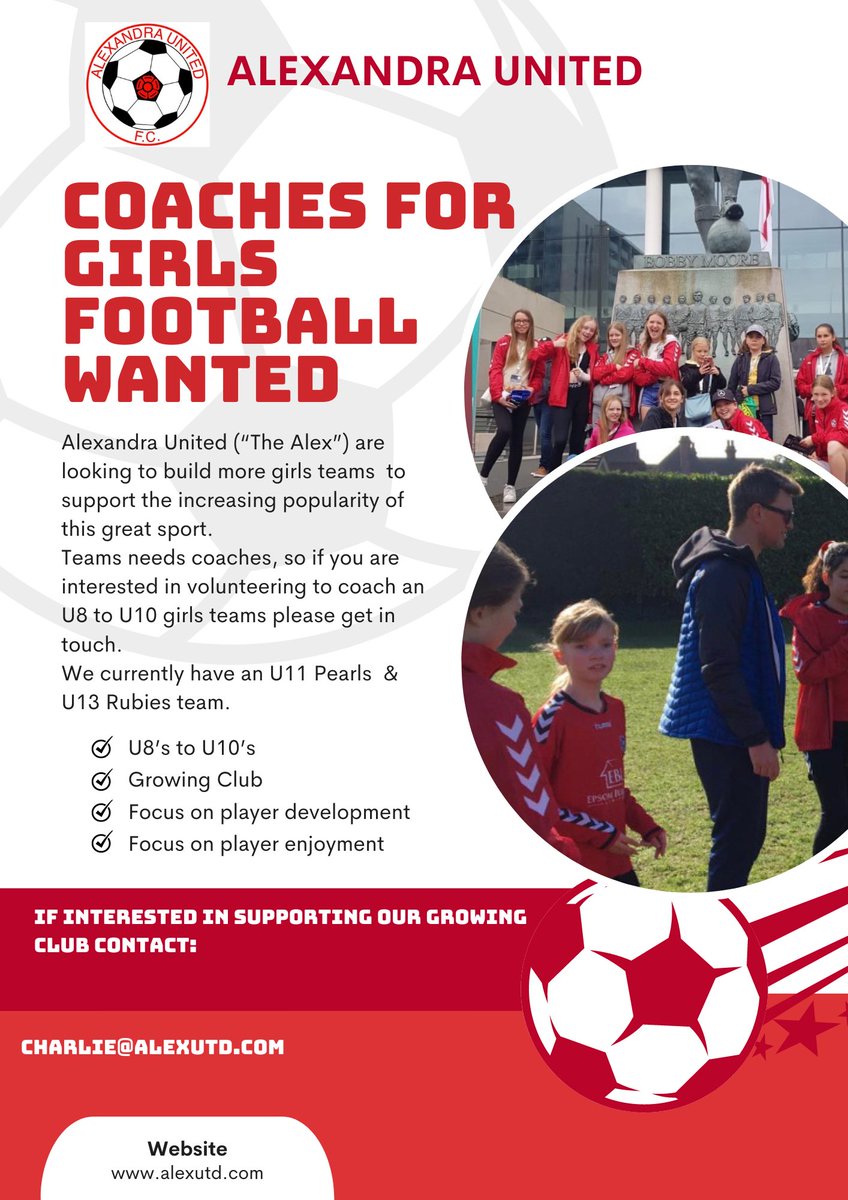 Want to keep that winning feeling going? Join us to help build the next set of Lionesses… #letgirlsplay #theAlex #grassrootsfootball