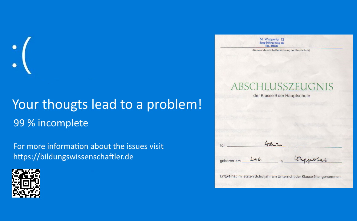 Es ist eine Fehlannahme, dass (höhere) Schulabschlüsse der steigenden Komplexität von Arbeit, Technologie und Gesellschaft entgegenwirken. 
Das Schulsystem ist in sich geschlossen und ein Abschluss bezieht sich auf einen Erfüllungsgrad eines operativ geschlossenen Systems.