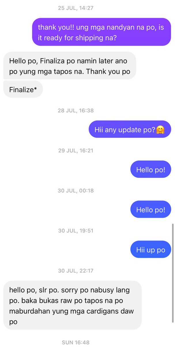 PlanetOclock's tweet image. Hello! Re: wings/last batches

Our embroidery supplier is quite inconsistent with giving updates therefore we can't properly estimate the ETA. Rest assured that you will receive your order. Do DM us if you have other questions!

Thank you for your patience! #planetoclockupdates