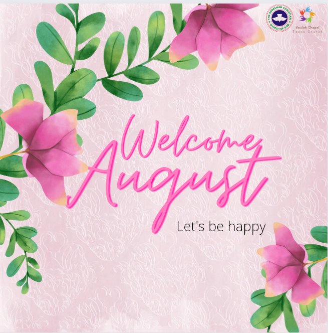 BeulahTeens's tweet photo. May All Good Things Locate You This Month of August and May Your Earnest Desires Be Granted. Happy New Month to You! 🎉❤️🤍🥂 https://t.co/lSRIHs1XbA