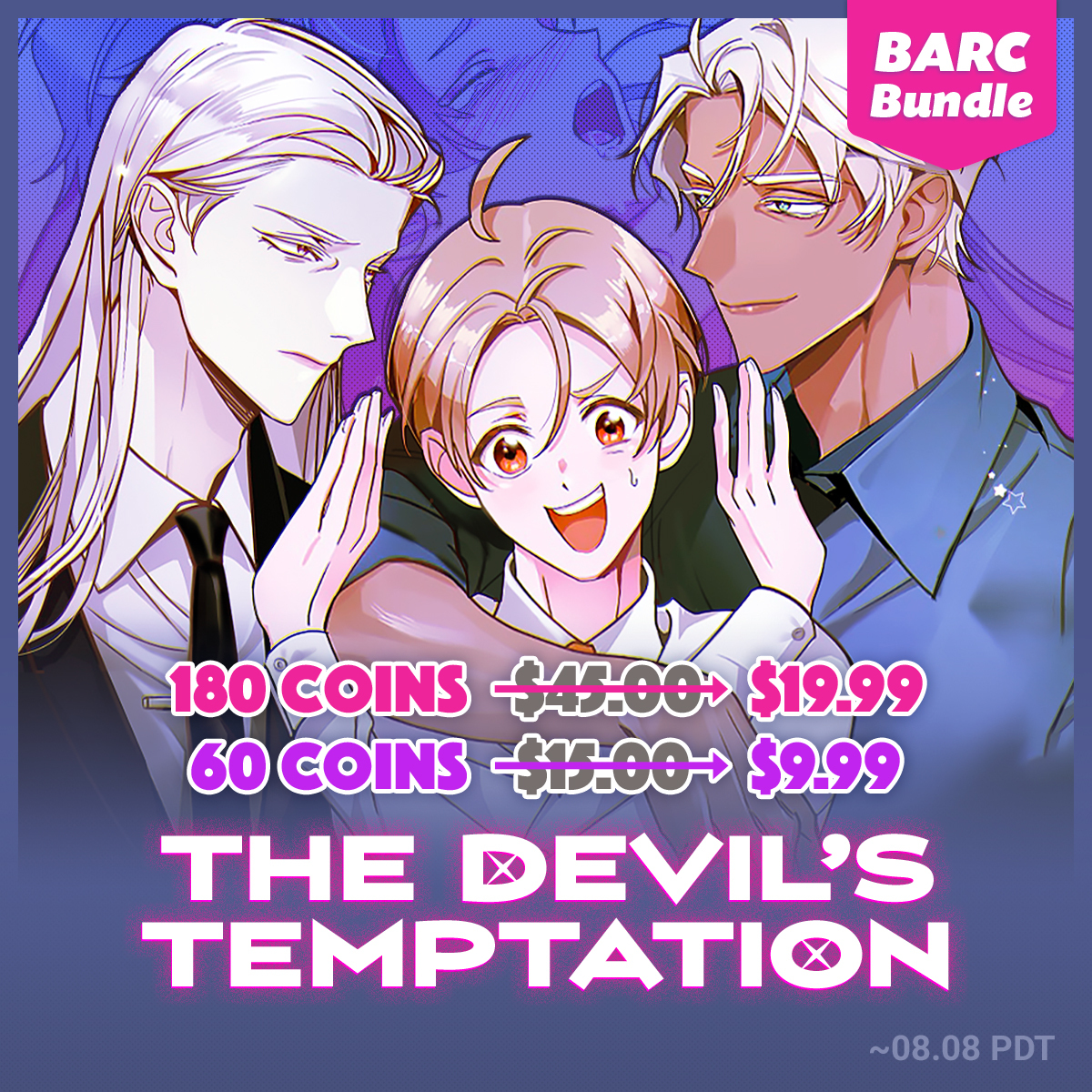 LezhinComics_US's tweet photo. 🔔A BARC Bundle Alert 🔔
😈The Devil's Temptation 👉https://t.co/v8OemzZ6q9

💜180 EPS / $45.00 ➡️ only $19.99
💙60 EPS / $15.00 ➡️ only  $9.99
⏰ Limited Time Only: ~ Aug 8th (PDT)

#BARCBundle #TheDevilsTemptation #onlyonLezhin #lezhincomics #comicsales https://t.co/X8Ty03Oa3r