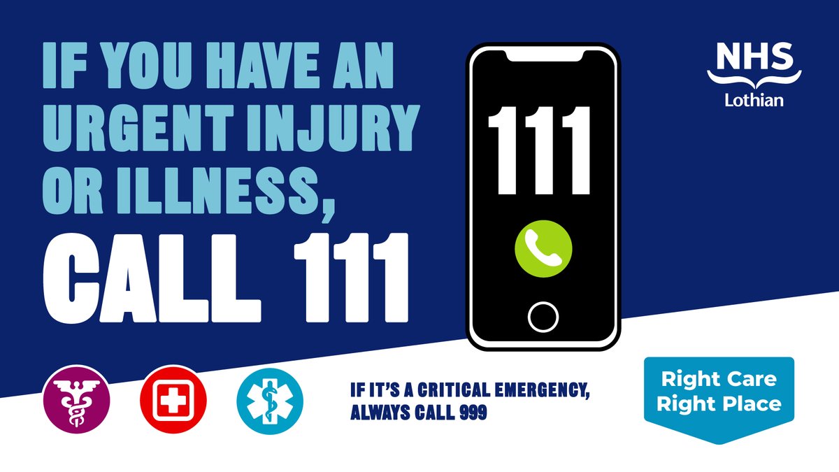 If you have a minor illness, a pharmacy is the first place you should go
for advice alongside visiting NHS Inform: bit.ly/3RUezEH. If you or
anyone you know has an urgent illness or injury, please phone 111

If it's a critical emergency, call 999 <a href="/NHS_Lothian/">NHS Lothian</a>

#EdFringe
