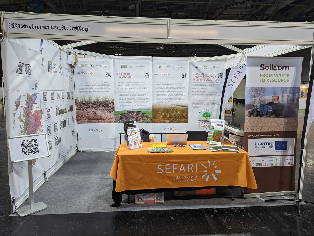 Last chance to visit <a href="/SEFARIScot/">SEFARI Gateway</a> stand <a href="/WorldSoils2022/">WCSS22</a> with <a href="/JamesHuttonInst/">James Hutton Institute</a>, <a href="/SRUC/">SRUC</a> and <a href="/ClimateXChange/">Nick Parrish</a> at Exhibition Area Hall 4 Stand 18. Today: biodiversity and microbial processes; data and monitoring; education and policy. #WCSS22