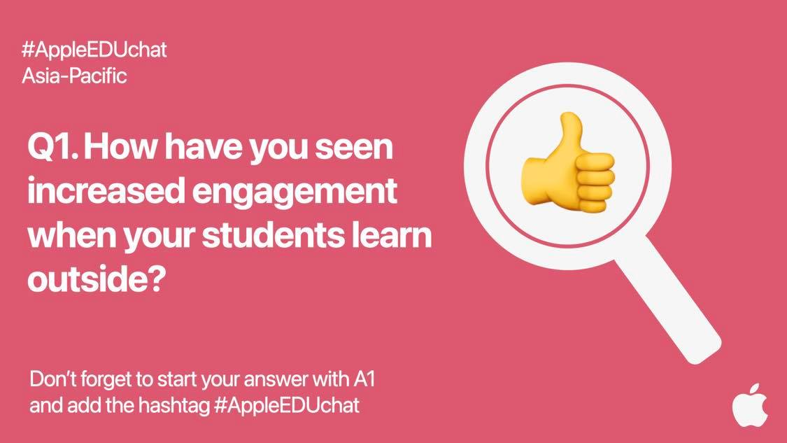#AppleEDUchat - Let's get this party started with Question 1!