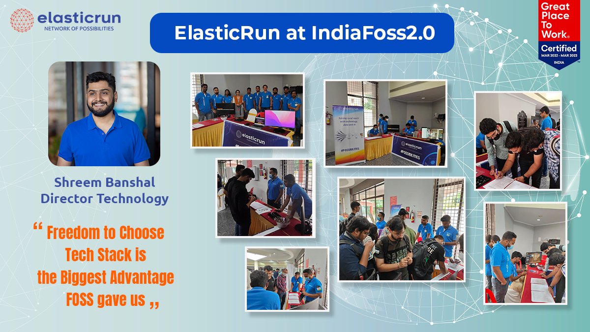 elastic_run's tweet image. #ElasticRun was #Indiafoss conference 2.0 Tier 01 Platinum sponsor. It was an excellent forum for showcasing #innovation and bringing the open source community together.
@FOSSUnited