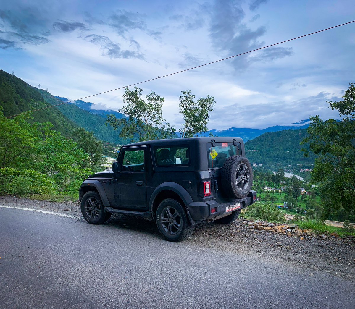 shikharmahajan's tweet photo. In it’s true surroundings and terrain… my village near #Chamba .. #shivbhoomi #thar #mahindrathar #mahindra #sarol #himachal #HimachalPradesh #monsoons #devbhoomi https://t.co/tvmRpM66Q7