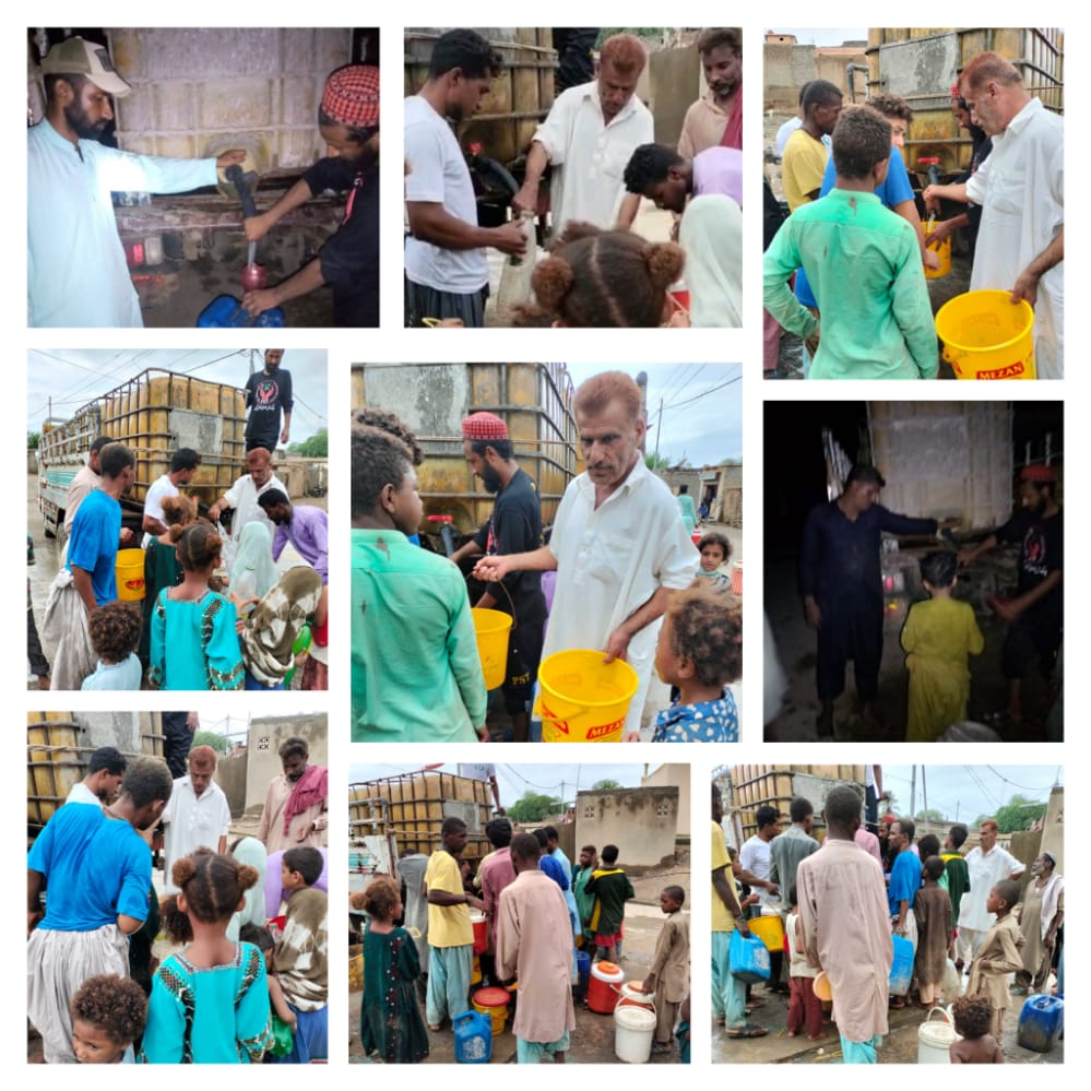 پاکستان سنی تحریک کے ذیلی فلاحی ادارے اہلسنت خدمت فاؤنڈیشن AKF بیلا کے زیر اہتمام AKF ضلع لسبیلا کے سرپرست اعلیٰ حاجی محمد اسلم نوری کی زیرنگرانی بیلا شہر کے مختلف حلقوں میں شہریوں کو پانی فراہم کیا گیا واضح رہے