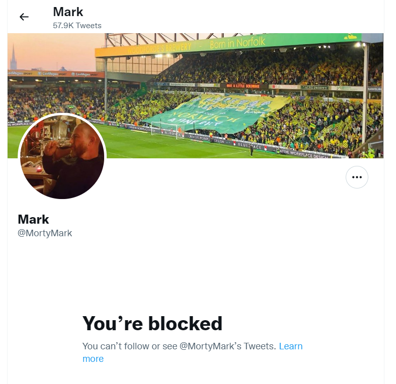 Rob Emery (@re_shannock) on Twitter photo Classic example of someone who's quite prepared to give out personal abuse, throw a load of snowflake accusations around, but then retreats to his own (Tory) echo chamber when politely called on it.
Cheerio Mark.  I'd like to say it's been a pleasure, but unfortunately I can't. Classic example of someone who's quite prepared to give out personal abuse, throw a load of snowflake accusations around, but then retreats to his own (Tory) echo chamber when politely called on it.
Cheerio Mark.  I'd like to say it's been a pleasure, but unfortunately I can't.