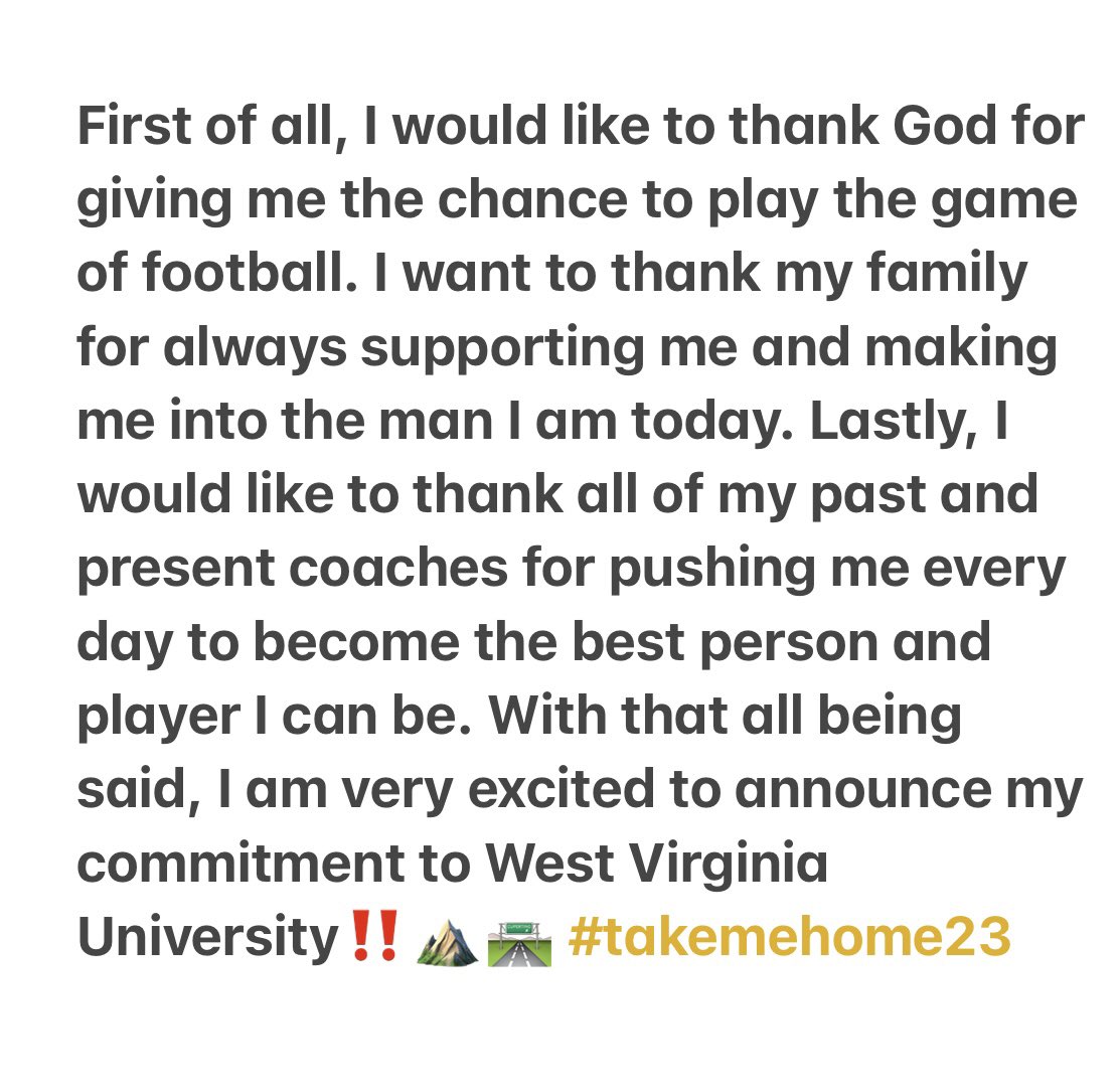 Nick Krahe (@nick_krahe) on Twitter photo COMMITTED‼️💙💛<a href="/NealBrown_WVU/">Beal Nrown</a> @CoachMooreWVU @KirkBarron73 @D10FootballHub <a href="/PaFootballNews/">Pennsylvania Football News</a> <a href="/ETNreisenweber/">Tom Reisenweber</a> <a href="/ETNcopper/">Mike Copper</a> <a href="/ENNJohnLydic/">John Lydic</a> <a href="/SportsblitzJay/">Jay Puskar</a> <a href="/Fenner_6/">Mike Fenner</a> COMMITTED‼️💙💛<a href="/NealBrown_WVU/">Beal Nrown</a> @CoachMooreWVU @KirkBarron73 @D10FootballHub <a href="/PaFootballNews/">Pennsylvania Football News</a> <a href="/ETNreisenweber/">Tom Reisenweber</a> <a href="/ETNcopper/">Mike Copper</a> <a href="/ENNJohnLydic/">John Lydic</a> <a href="/SportsblitzJay/">Jay Puskar</a> <a href="/Fenner_6/">Mike Fenner</a>