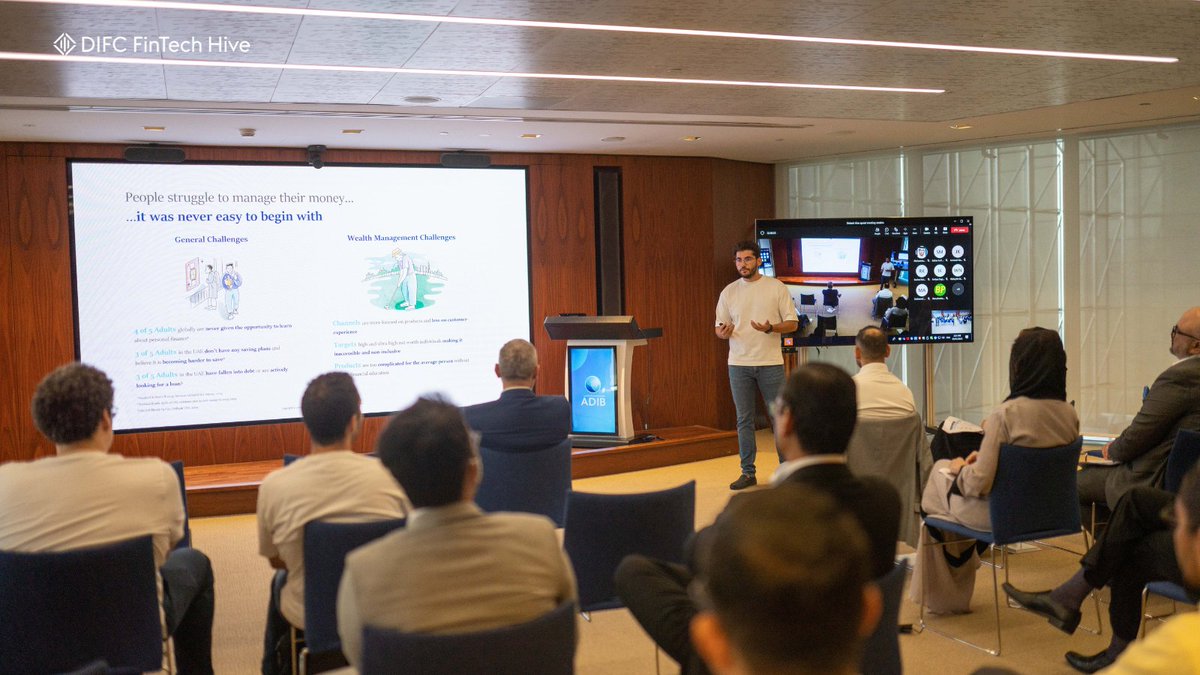 InnovHubDIFC's tweet photo. We had a thrilling Speed Meeting Session where 7 of the participating Sprint A startups had the chance to pitch to the @ADIBTweets at ADIB Headquarters in Abu Dhabi for the #2022Acceleratorprogramme. https://t.co/PmHVfwyBGj