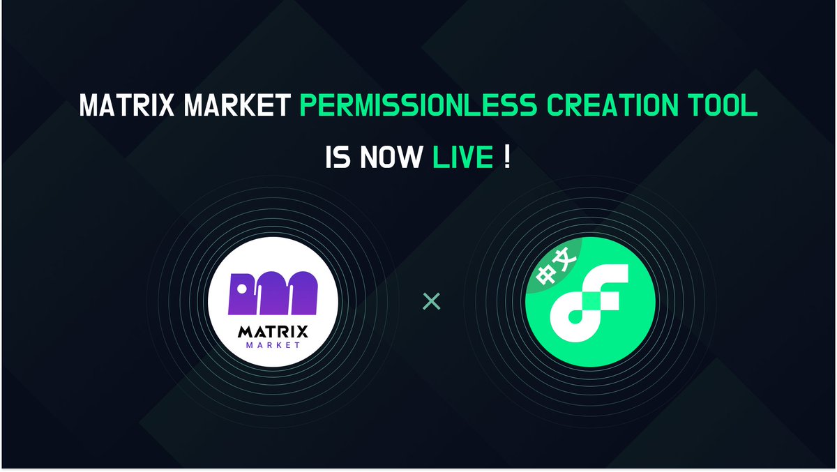 FlowFansChina's tweet photo. Flow 生态首个🏅无需许可的创建工具上线🥳  #MatrixMarketPermissionlessCreationToolOn

创作者们可以在 @0xMatrixMarket 上免费🆓无许可的创作你的NFT系列作品，并自动生成专属的智能合约地址!

1⃣关注 @FlowFansChina &amp; @0xMatrixMarket 
2⃣转发+点赞本条博文
🎁 随机抽10位送稀有版 #Flownia NFT https://t.co/Gf2F1Ap9T7