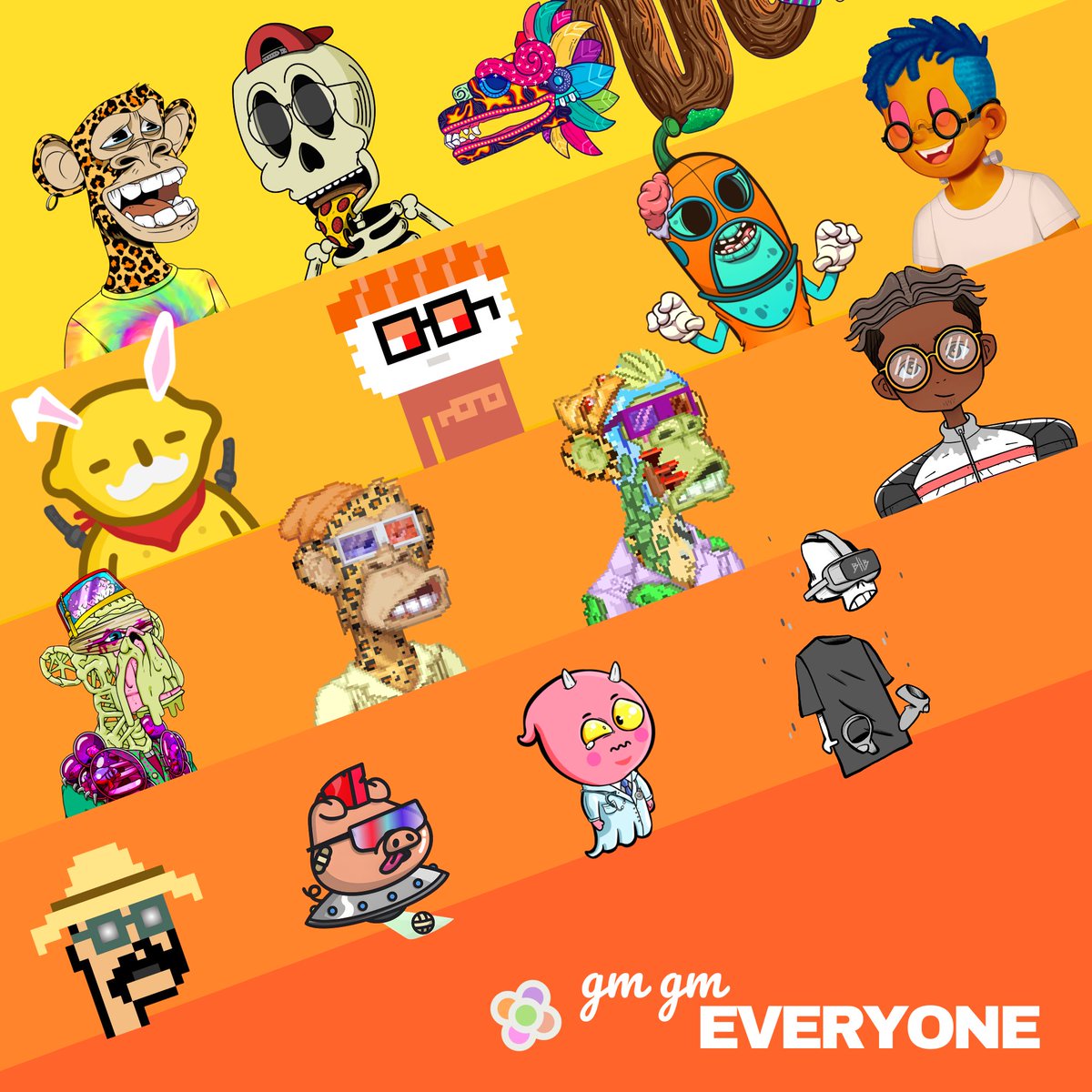 GM GM EVERYONE!! ☀️ The week is of to a great start! why? Because we can all decide to be happy!! 🤩 

Take the first step, dare to dream! 🚀

(my favorite projects 🧵)