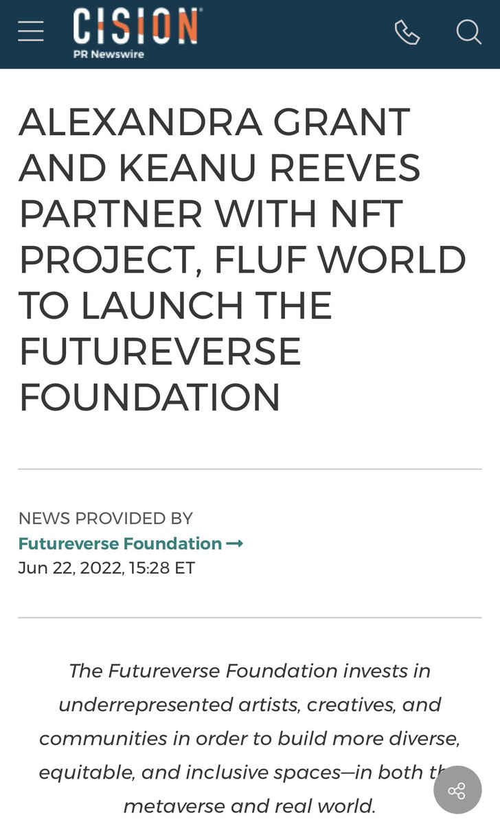 Jessica07476852's tweet photo. #keanureeves al enviar por medio de Cheryl una declaración tardía acerca de los scammers fue una burla. #keanu y #alexandragrant luego informan ser parte de un fraude con los NFT. #NFTProject #flufword #futureversefundation #ponzischeme https://t.co/O0gYNUivBs