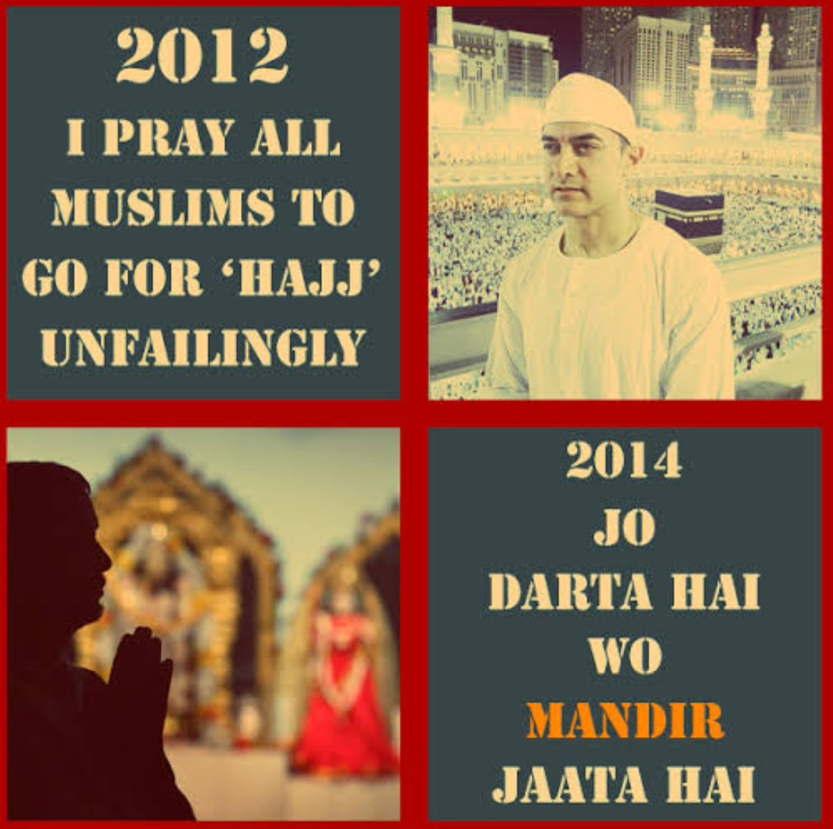 Bharat_Ki_Baat's tweet photo. HIS STATEMENTS SHOW :
The Respect he has 4 his Religion
v/s
The Respect he has 4 HINDUS
The Respect he has HINDU CULTURE
The Respect he has for HINDU TEMPLES

So, THE HINDUS should also DECIDE WHAT TO DO ??? 
#BoycottLaalSinghChaddha #BoycottbollywoodForever
#LaalSinghChaddha https://t.co/MzwrAqfLpQ