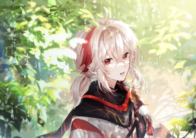 雨#Genshinlmpact #楓原万葉 #原神 