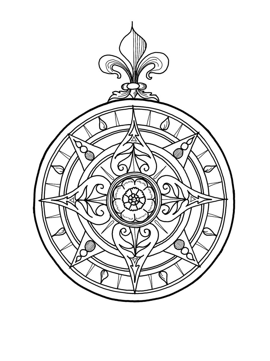 coloring pages compass rose