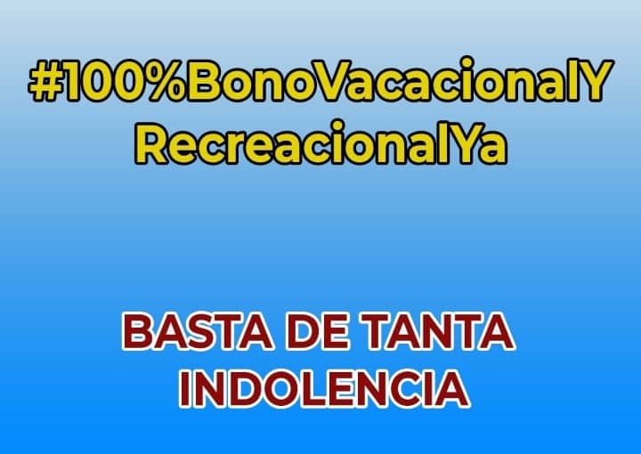 oscargio11's tweet photo. Ya basta de tanta indolencia 
#100BonoVacacionalYRecreacionalYa https://t.co/7N50lf58mv