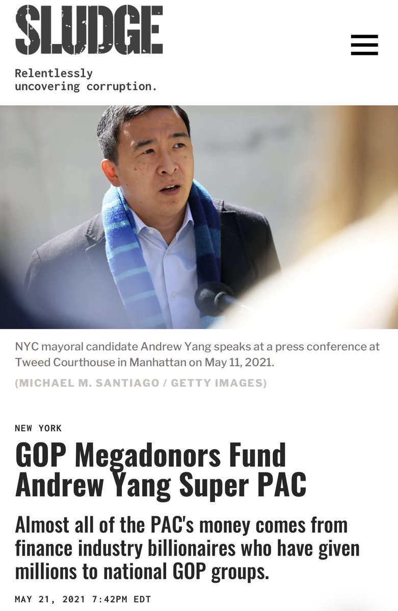 ⚠️ Not only is Andrew Yang’s Forward Party a partnership with Republicans, it’s funded by GOP mega-donors.

* The Forward party is a joint venture w/Republican-led “Renew America Movement” &amp; the “Serve America Movement” headed by former GOP Rep David Jolly.