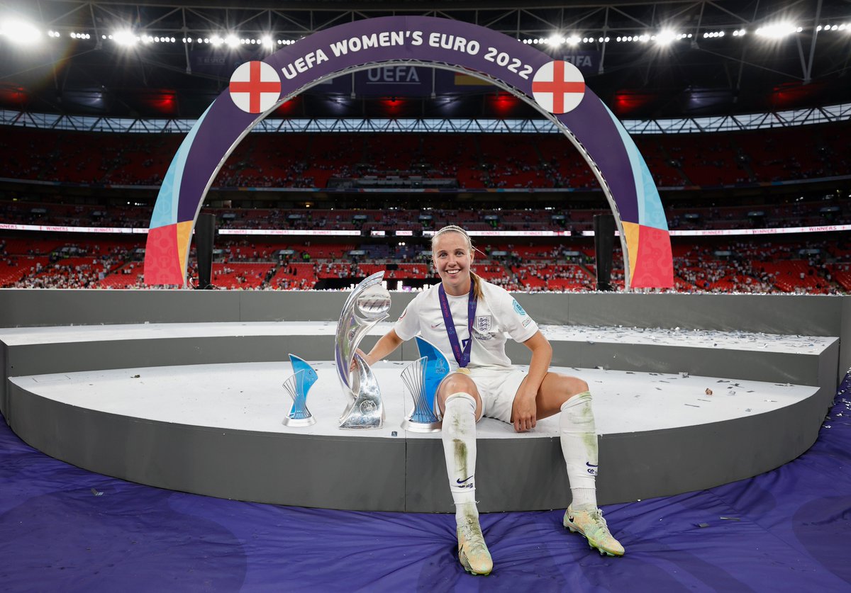 We are so proud of our ambassador @bmeado9 and all the #Lionesses for winning Euro 2022!

Player of the tournament and golden boot winner as well, absolutely inspiring.

#Football has come home, and the good times have never felt so good.

#WEURO22 #England #BethMead #champions