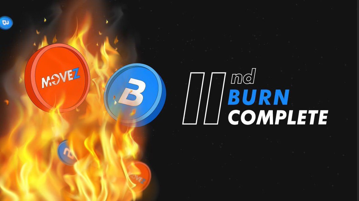 🔥#MOVEZ 2nd BUYBACK &amp; BURN!

282k $MOVEZ … 
bscscan.com/tx/0x49e11f844…

and 787k $BURNZ
bscscan.com/tx/0x0a334d01b…

…have permanently been moved from circulation to the void!🔥

✅We use 100% of NFT minting fees for buybacks &amp; burns!

Keep burning calories, we keep burning tokens!🔥