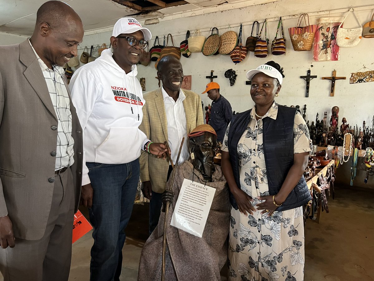 NziokaWaita's tweet photo. This afternoon as part of our tour of Wamunyu, Mwala,we visited the Wamunyu Handcrafts Cooperative Society Ltd showroom. In our manifesto we have committed to uplifting the profile of arts &amp; culture as a means of income generation &amp; preservation of our heritage #WaitaNaSuluhu https://t.co/YRGpJBFbr0