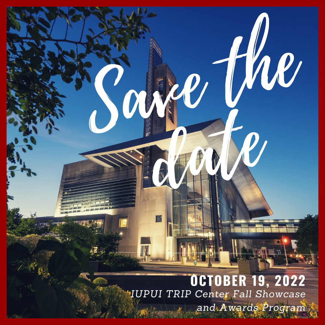 SAVE the DATE for the <a href="/CenterForTRIP/">IUI Center for Translating Research into Practice</a>'s Annual Fall Showcase and Awards Program on October 19, 2022 from 3-5pm at the <a href="/IUPUI/">IUPUI</a>CampusCntr. Several of @IUPUI's distinguished faculty scholars will share their translational research and show how they improve people’s lives. <a href="/IUImpact/">Indiana University Research</a>