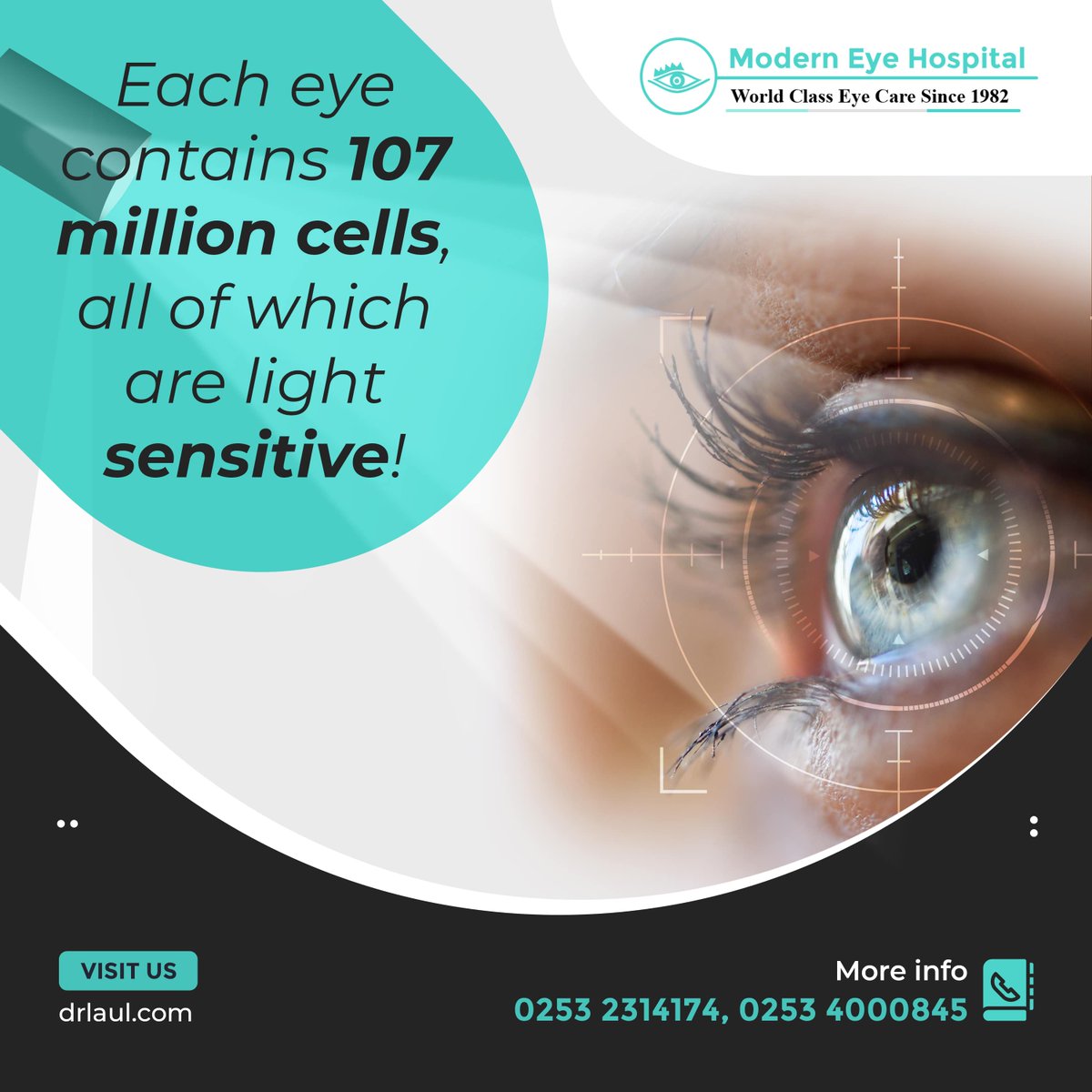 DrLaul's tweet photo. Our eyes are used to interpret everything around us.

For appointments contact:
☎️ : (0253) 2314174, 4000845

#mondayquotes #mondaymotivation #opthalmologist #eyecare #eyehealth #eyespecialist #cataractsurgery #retina #pediatricopthalmologist #moderneyehospital https://t.co/JIndjDK3Eg