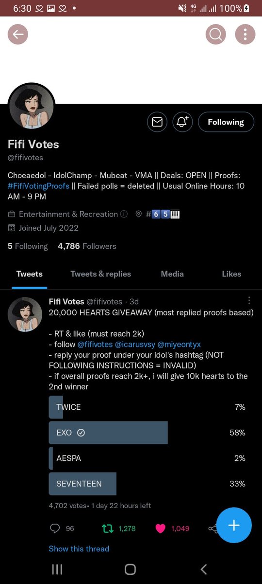 Tharu9853's tweet photo. @EXO_Vista @fifivotes @icarusvsy @miyeontyx @weareoneEXO Done for #Exo https://t.co/6r6uvqpCAV