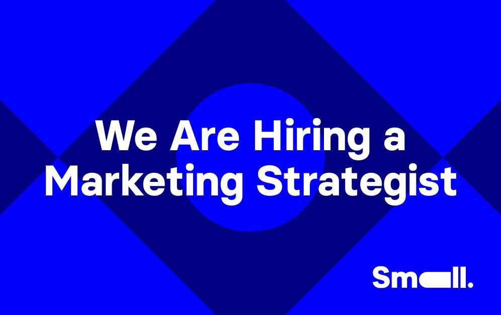 Te proponemos dirigir el plan de acción de distintos proyectos como Marketing Strategist Manager. 

Si tienes capacidad para pensar estratégicamente e implementar acciones viables y una mentalidad analítica y orientada al cliente, ¡nos encantará conocerte! wearesmall.es/marketing_stra…