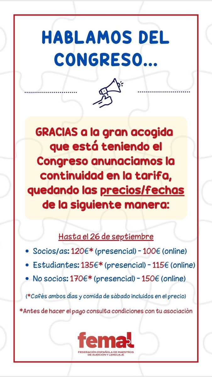 Femal_al's tweet image. Información importante #CongresoFEMAL #FEMAL #ÚneteAlCambio ⬇️