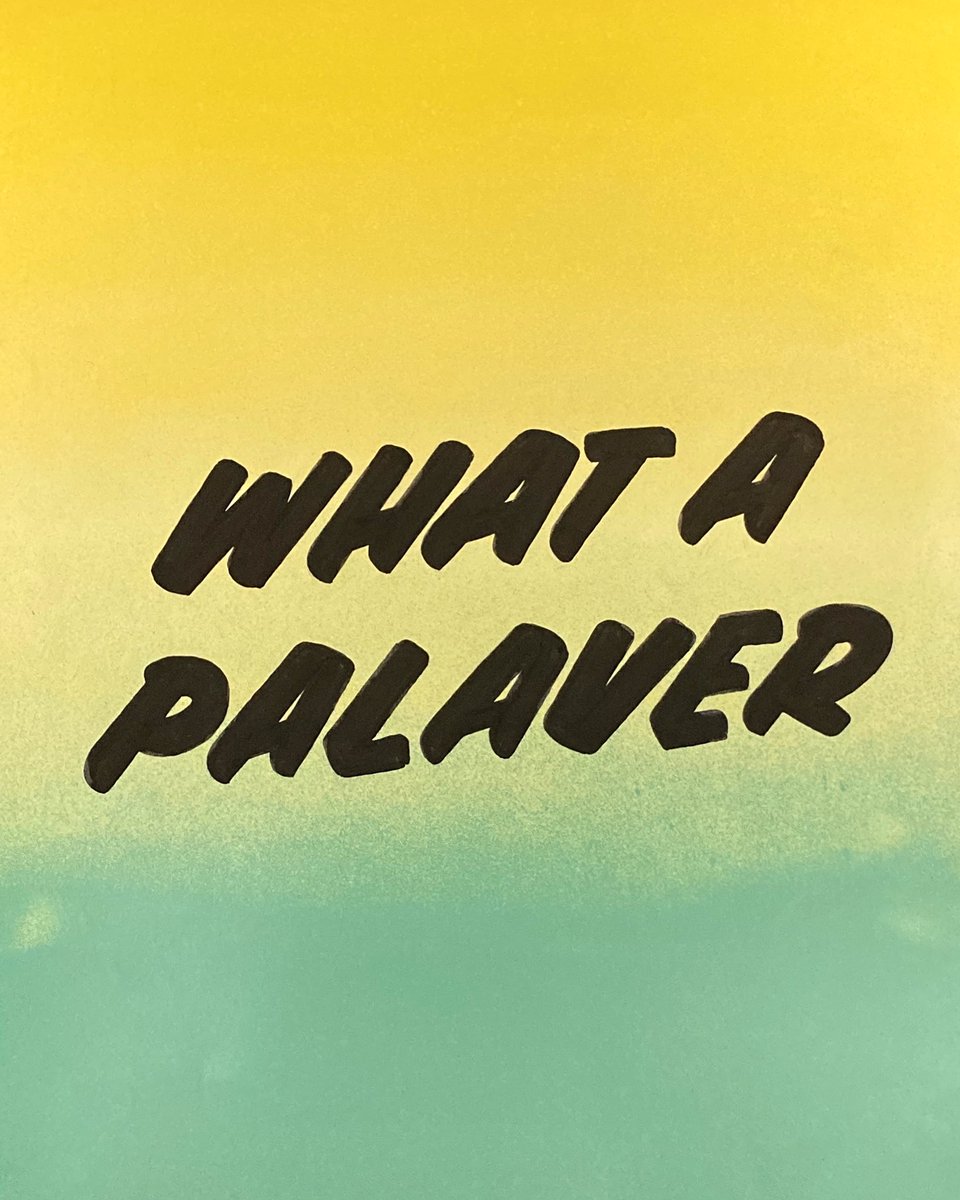 everydayphrase_'s tweet image. #whatapalaver A hand painted phrase everyday

#inspirational #quote #art #funny #print #original #handpainted #signwriting #font #everydayphrase #quoteoftheday #spraypaint #graffiti #saying #artforsale #artist #everyday #daily #alwayshandpaint #typography #colourscheme