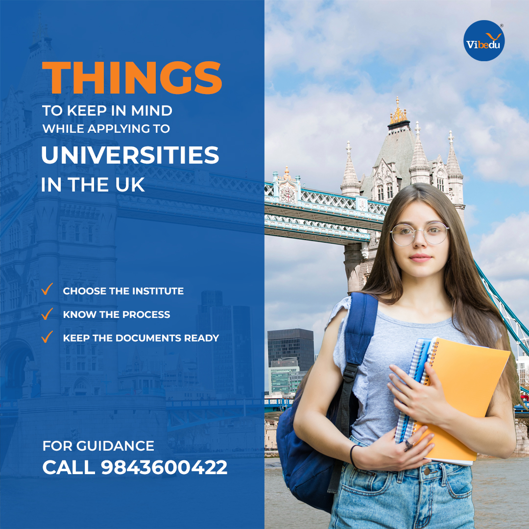 Things to keep in mind while applying to Universities in the UK

Choose the institute
Know the process
Keep the documents ready

For guidance call 9843600422

#StudyAbroad #StudyInUK #UKeducation #University #College #Students #LifeIntheUK #mbainuk #businessschoolinuk