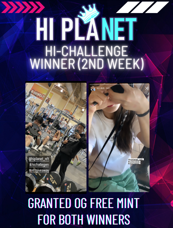 HIPLANET_NFT's tweet photo. 🎉2nd HI-Challenge Winners🎉
😚 Congrat for both Planeteers !!
There's daily giveaway !
Please don't miss out this chance🚀🚀
https://t.co/Bp14oiAqkd
#merchgiveaway #hichallenge #UtilityNFT #NFTCommunity #NFTs https://t.co/rC3vg4AqeZ