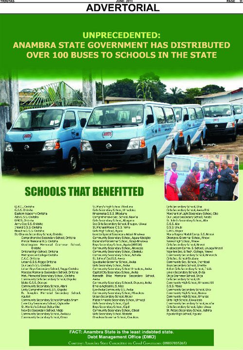 Chiif_Obi's tweet photo. @FaisudeenAde @Jioke_LOC @jeffphilips1 Provided 33,000 computers, built over 400 classrooms, bought school buses to the whole school, provide them with boreholes and clear the #33bn debits of gratuity, pensions and salaries, which made Anambra to came first in WEAC and NECO 3 times under him and 5 times in last 12 yes https://t.co/5D8ywApPxq