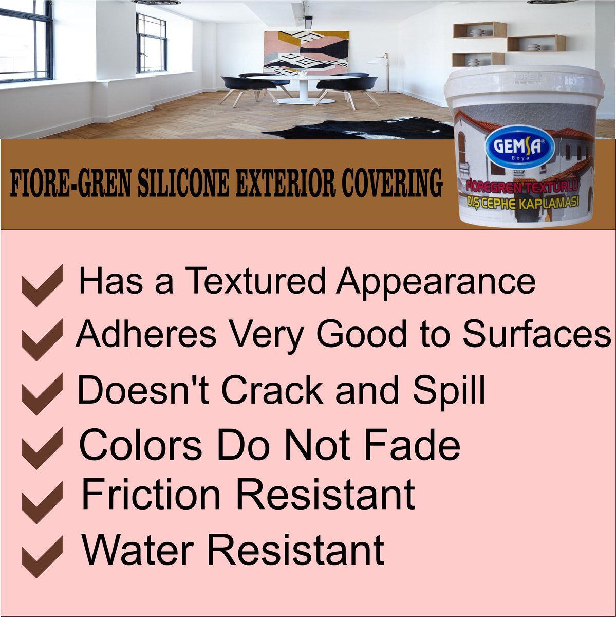 GemsaBoya's tweet photo. FİORE-GREN SİLİKONLU DIŞ CEPHE KAPLAMASI
FIORE-GREN SILICONE EXTERIOR COVERING

#gemsaboya #içcepheboyası #boya #yolboyası #dışcepheboyası #türkiye #Akdeniz #Karadeniz #Ege #Anadolu https://t.co/EvO87jJ8KK