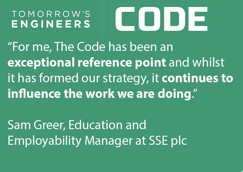 The <a href="/TheTECode/">The Tomorrow's Engineers Code</a> brings employers together to increase the diversity and number of young people entering engineering

Find out how 2 members <a href="/SSE/">SSE - A Better World of Energy</a> and <a href="/wessexwater/">Wessex Water</a> discussed using The Code as the framework for an outreach strategy

bit.ly/3xOeP0e

#STEMEd