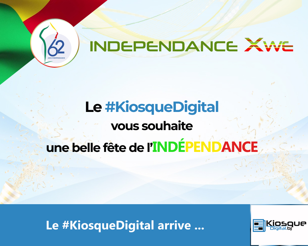 KiosqueDigital's tweet photo. Le #KiosqueDigital vous souhaite une belle fête d'indépendance.

#benin #wasexo Le #KiosqueDigital arrive ... https://t.co/xnGLNXF6d6