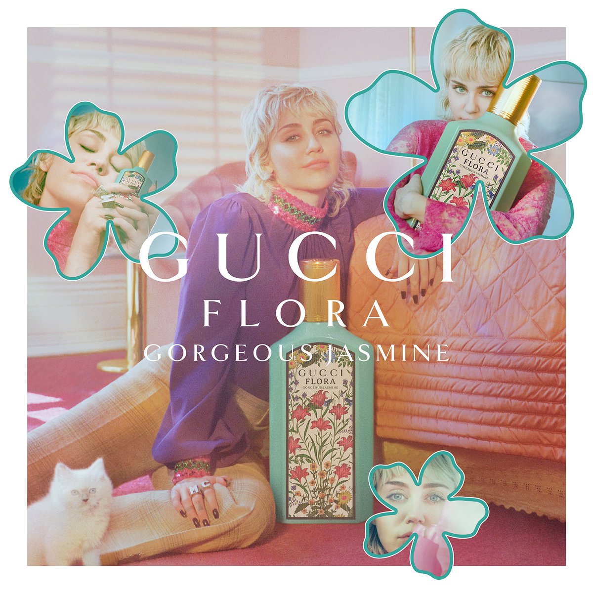 Presenting the new Gucci Flora Gorgeous Jasmine Eau De Parfum, the latest #FloraFantasy chapter appearing in the joy-fueled campaign starring @MileyCyrus. #AlessandroMichele #MileyCyrus #PetraCollins #ChristopherSimmonds on.gucci.com/GucciFloraFrag…